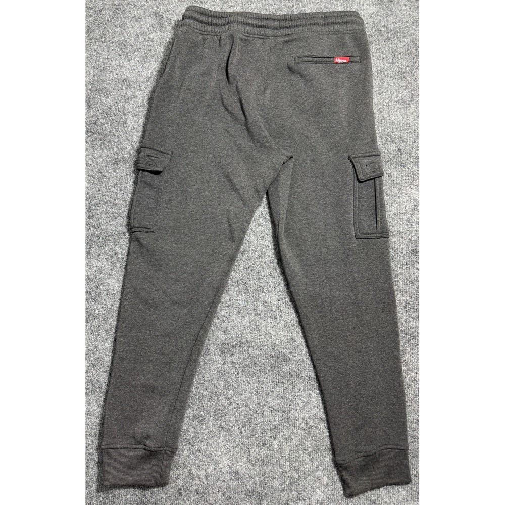 Hype Youth XL Dark Gray Cargo Sweatpants Fleece Lined Joggers Athleisure Comfy